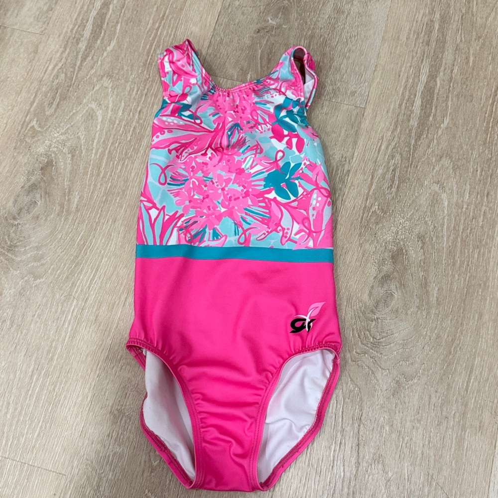 Pink and Blue Floral One-Piece  special edition leotard
